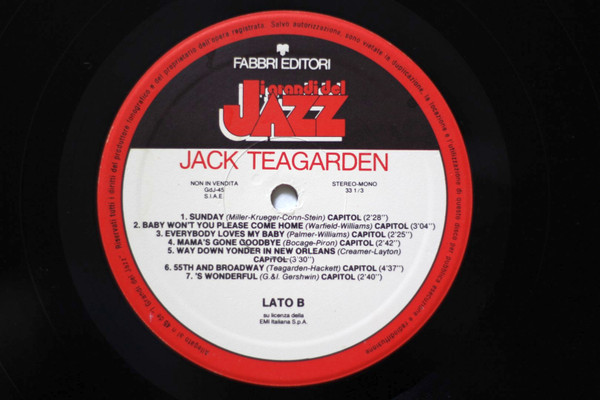 Jack Teagarden - Jack Teagarden | Fabbri Editori (GdJ 45) - 3