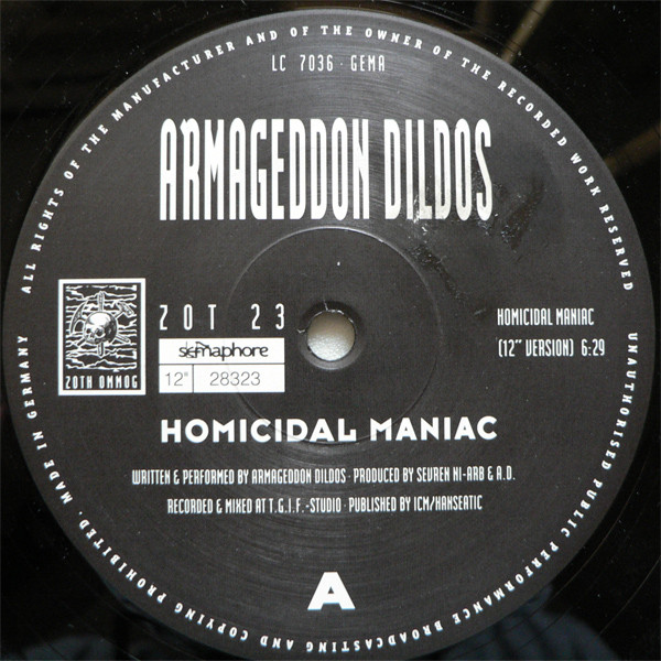 Armageddon Dildos - Homicidal Maniac | Zoth Ommog (ZOT 23) - 2