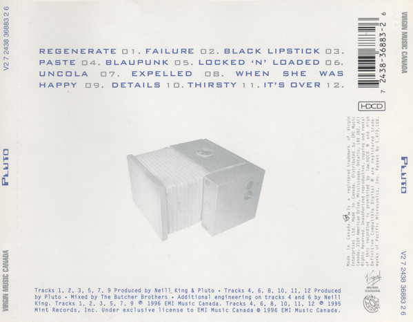 Pluto - Pluto | Virgin Music Canada (V2 72438 36883 2 6) - 2