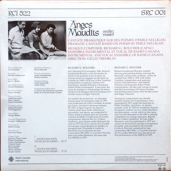 Ensemble Instrumental Et Vocal De Radio-Canada - Anges Maudits, Veuillez M'Aider ! | Radio Canada International (RCI 522)