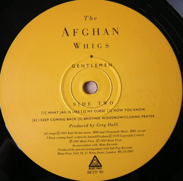 The Afghan Whigs - Gentlemen | Blast First (BFFP 90) - 4
