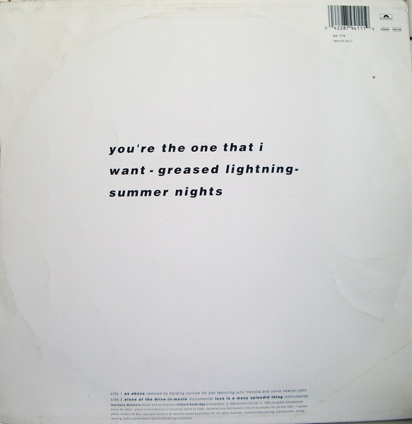 John Travolta & Olivia Newton-John - The Grease Megamix | Polydor (879 411-1) - 2