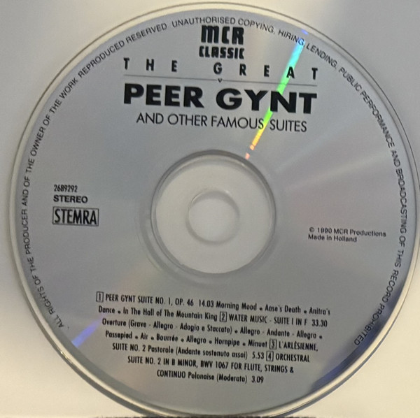 Various - The Great Peer Gynt And Other Famous Suites | MCR Classic (2689292) - 3