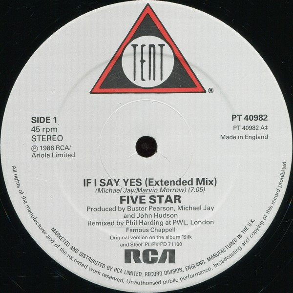 Five Star - If I Say Yes | Tent (PT 40982) - 3