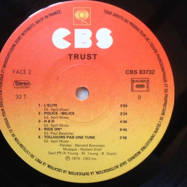 Trust - Trust | CBS (CBS 83732) - 4