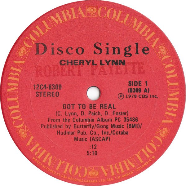 Cheryl Lynn - Got To Be Real / Star Love | Columbia (12C4-8309) - main