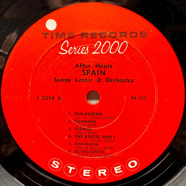 Sonny Lester & His Orchestra - After Hours Spain | Time Records (S/2094) - 3 Sonny Lester & His Orchestra - After Hours Spain | Time Records (S/2094) - 3