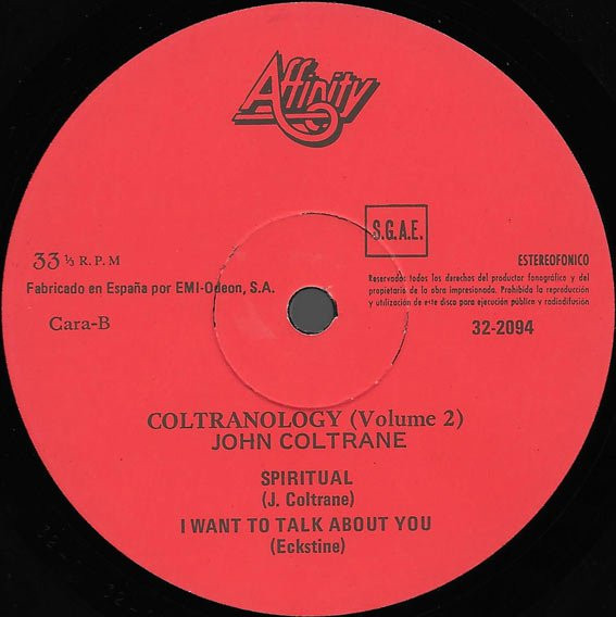 John Coltrane - Coltranology Volume Two | Affinity (32-2094) - 4