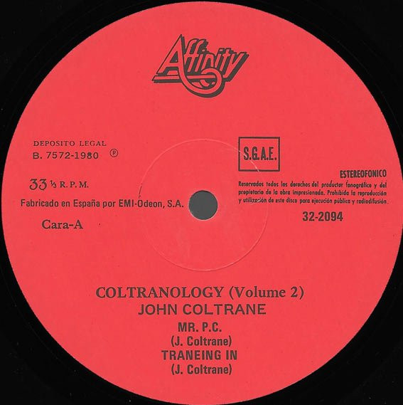 John Coltrane - Coltranology Volume Two | Affinity (32-2094) - 3