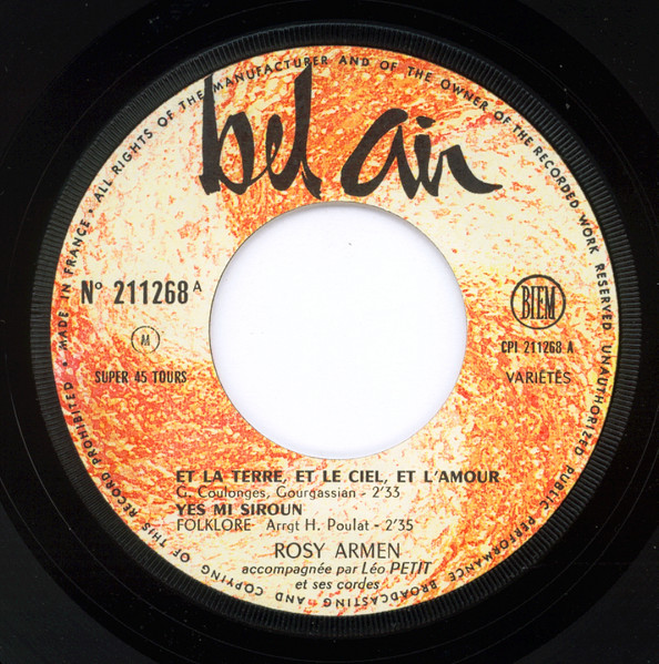 Rosy Armen - Yes Mi Siroun | Bel Air (211 268) - 3