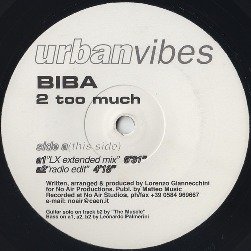 Biba - 2Too Much | Urban Vibes (UBV 009) - main Biba - 2Too Much | Urban Vibes (UBV 009) - main