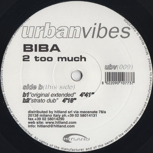 Biba - 2Too Much | Urban Vibes (UBV 009) - 2 Biba - 2Too Much | Urban Vibes (UBV 009) - 2