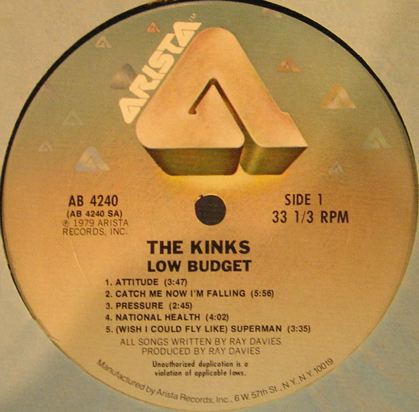 The Kinks - Low Budget | Arista (AB 4240) - 3