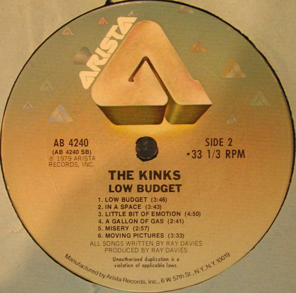 The Kinks - Low Budget | Arista (AB 4240) - 4