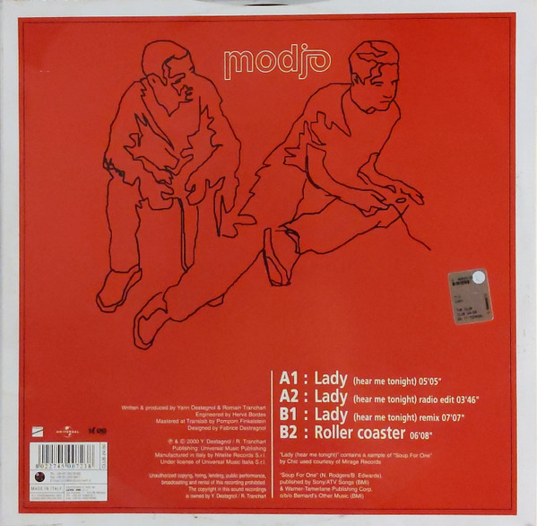 Modjo - Lady (Hear Me Tonight) | Nitelite The Club Records (CLUB 24-00) - 2