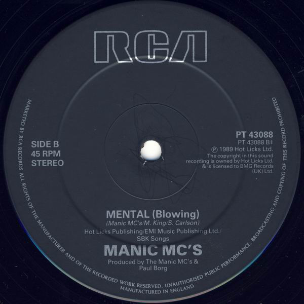 Manic MC's Featuring Sara Carlson - Mental (Remix) | RCA (PT 43088) - 4