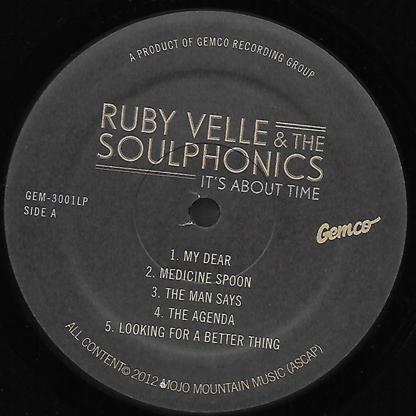 Ruby Velle & The Soulphonics - It's About Time | Gemco (GEM-3001LP) - 3