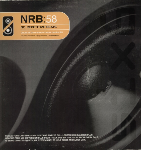 Various - No Repetitive Beats (Clause 58 Government Criminal Justice Bill) Compilation LP | Six6 (NRB58:LP)
