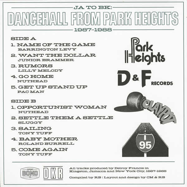 Various - JA to BK: Dancehall From Park Heights 1987-1988 | Park Heights (DKR-274)
