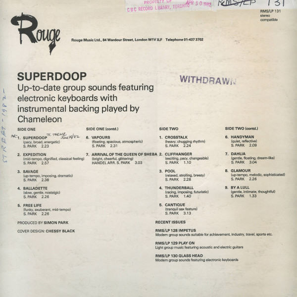 Chameleon - Superdoop | Rouge (RMS/LP 131) - 2