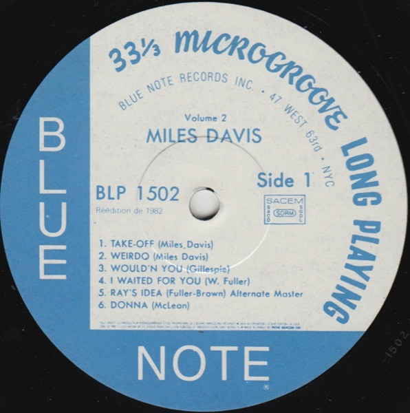 Miles Davis - Volume 2 | Blue Note (BLP 1502) - 4