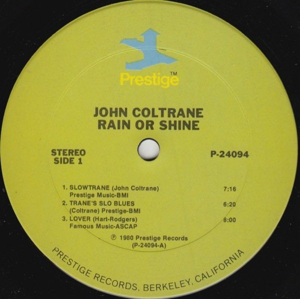 John Coltrane - Rain Or Shine | Prestige (P-24094) - 4