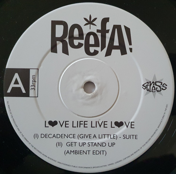 Reefa! - Love Life Live Love (Sampla 1) | Stress Records (STRS LP4) - 3