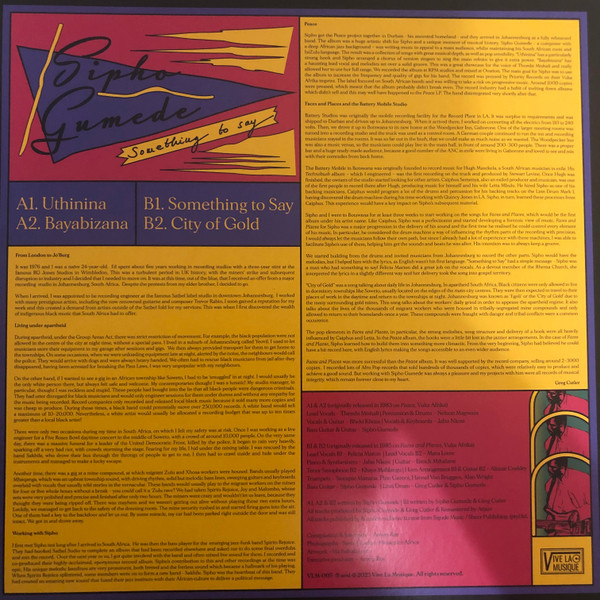 Sipho Gumede - Something to Say | Vive La Musique (VLM-005)