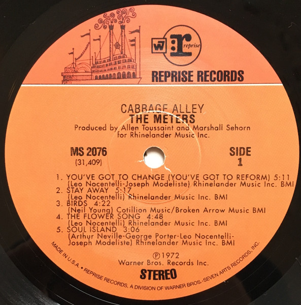 The Meters - Cabbage Alley - LP | Reprise Records (MS 2076) - 3