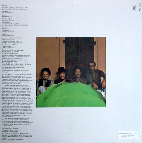 The Meters - Cabbage Alley - LP | Reprise Records (MS 2076) - 2