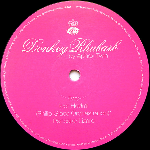 Aphex Twin - Donkey Rhubarb | Warp Records (WAP 63) - 4 Aphex Twin - Donkey Rhubarb | Warp Records (WAP 63) - 4