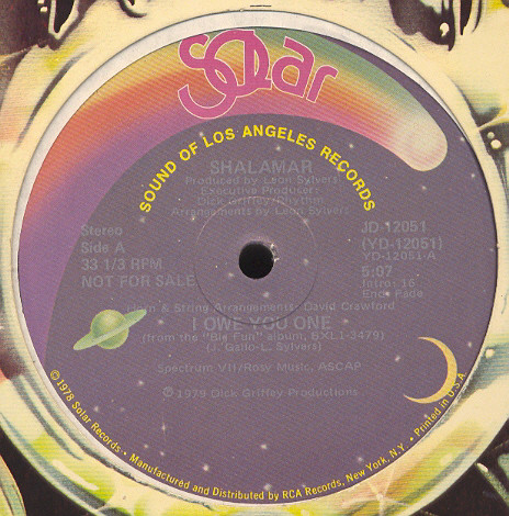 Shalamar - I Owe You One | Solar (JD-12051)
