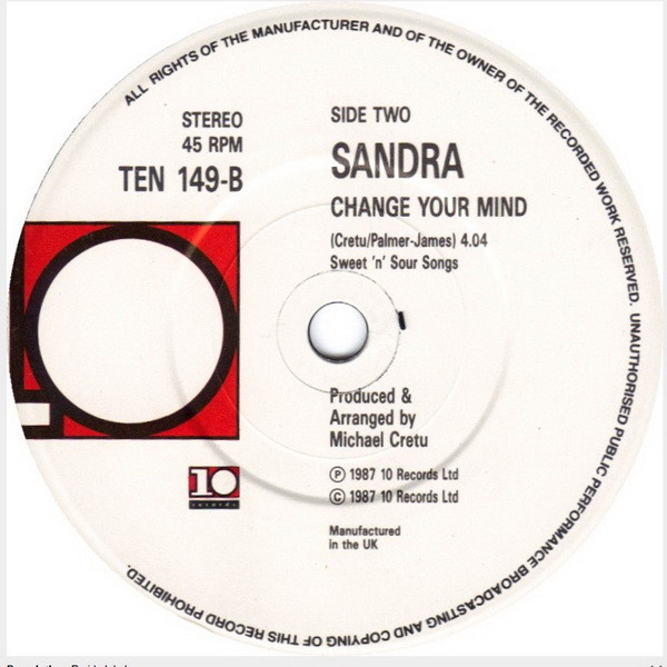 Sandra - Everlasting Love | 10 Records (TEN 149) - 4