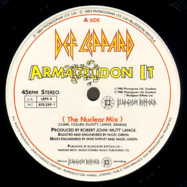 Def Leppard - Armageddon It (The Nuclear Mix) | Bludgeon Riffola (LEPX 4) - 3