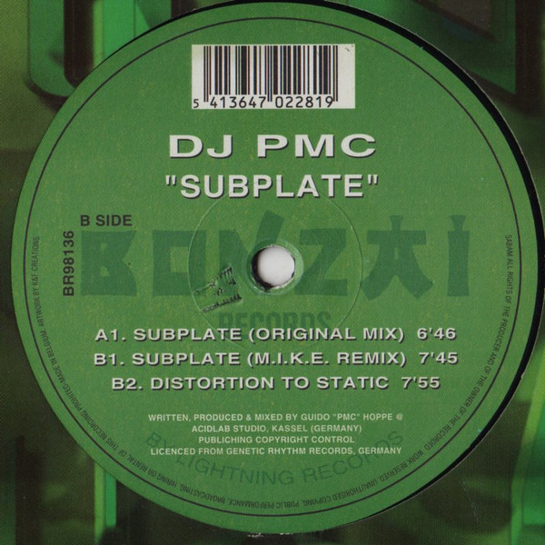 DJ PMC - Subplate | Bonzai Records (BR98136) - main