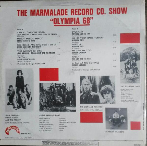 Various - The Marmalade Record Co. Show "Olympia 68" | Marmalade (658 085) - 2
