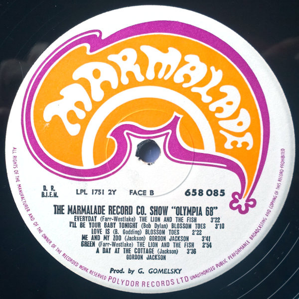 Various - The Marmalade Record Co. Show "Olympia 68" | Marmalade (658 085) - 4