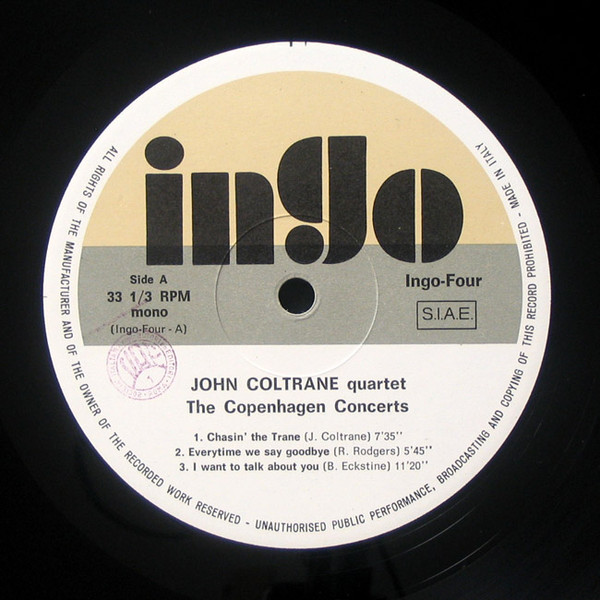 The John Coltrane Quartet - The Copenhagen Concerts | Ingo (Ingo-Four) - 2