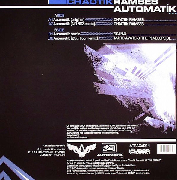 Chaotik Ramses - Automatik | A-Traction Records (ATRAC#011) - 2