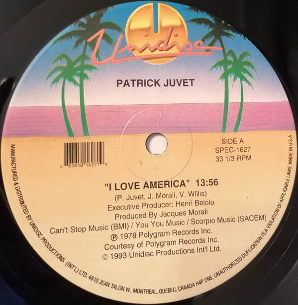 Patrick Juvet / Phylicia Allen - I Love America / Two Loves Have I / Josephine Superstar | Unidisc (SPEC-1627)