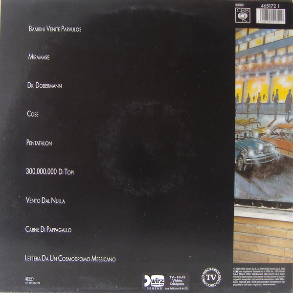 Francesco De Gregori - Mira Mare 19.4.89 | CBS (CBS 465172 1) - 2