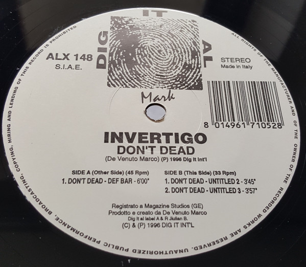 Invertigo - Don't Dead | Dig It Al Mark (ALX 148) - 2