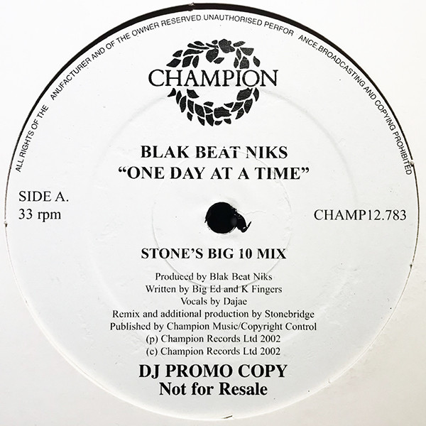 Blak Beat Niks - One Day At A Time | Champion (CHAMP12.783) - main