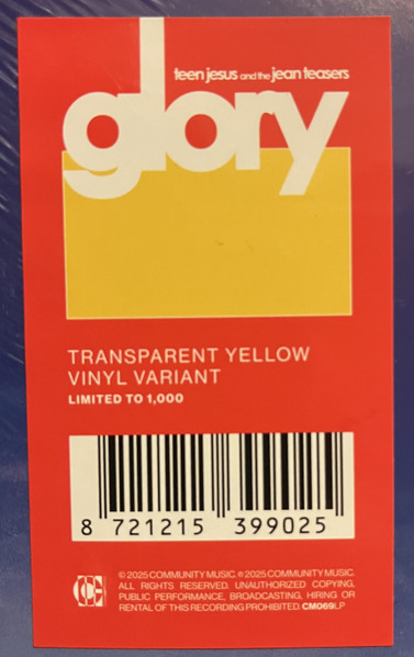 Teen Jesus And The Jean Teasers - Glory | Community Music (CM069LP) - 3