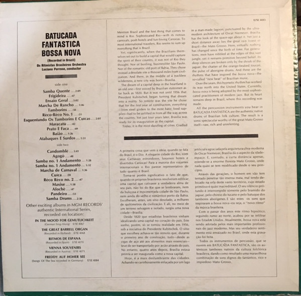 Os Ritmistas Brasileiros - Batucada Fantastica (Bossa Nova) | MGM Records (E 4085) - 2 Os Ritmistas Brasileiros - Batucada Fantastica (Bossa Nova) | MGM Records (E 4085) - 2