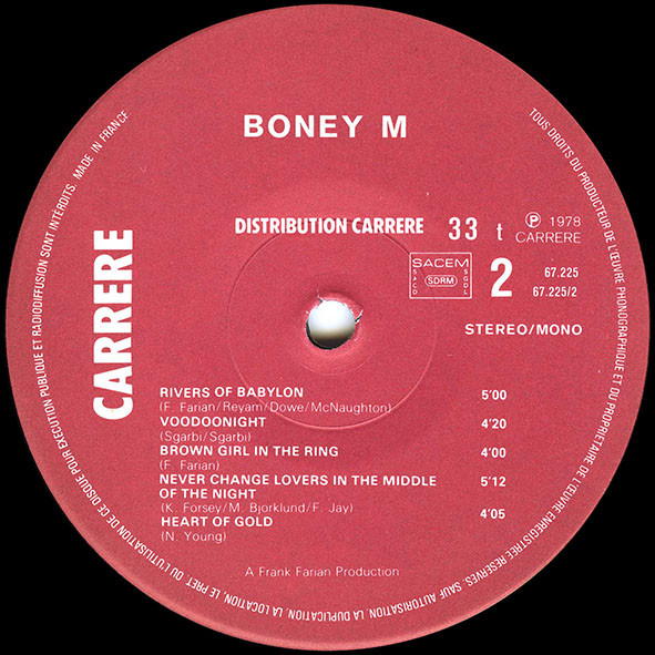 Boney M. - Nightflight To Venus | Carrere (67.225) - 6