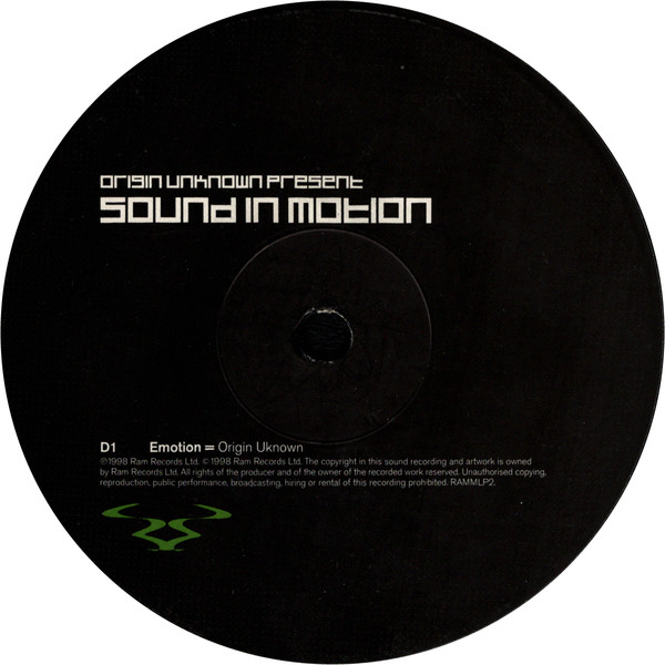 Origin Unknown - Sound In Motion | RAM Records (RAMM LP2) - 3