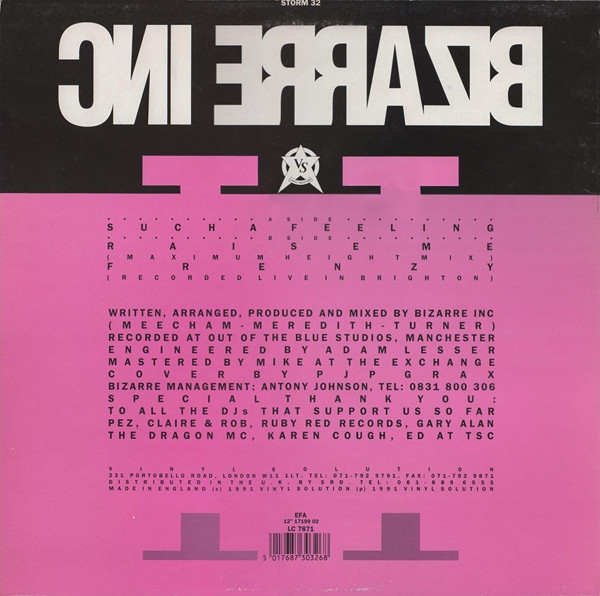 Bizarre Inc - Such A Feeling | Vinyl Solution (STORM 32) - 2