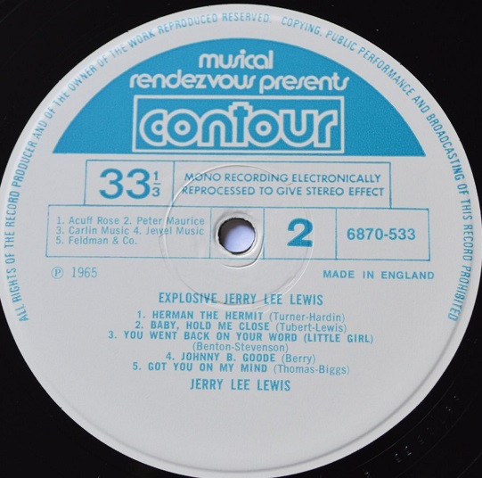 Jerry Lee Lewis - Explosive | Contour (6870 533) - 4 Jerry Lee Lewis - Explosive | Contour (6870 533) - 4