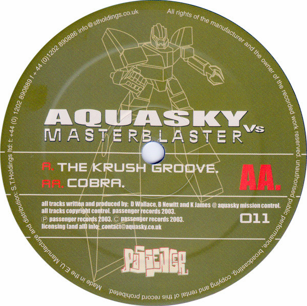 Aquasky vs. Masterblaster - The Krush Groove / Cobra | Passenger (PASA 011) - 2